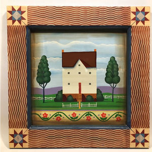 Heartwood Creek Enesco Jim Shore Main Street Cabin Framed